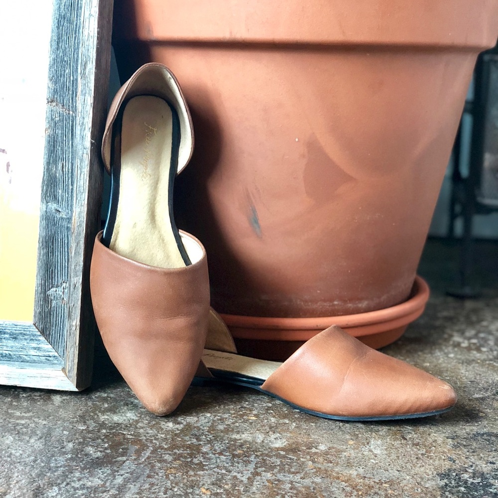 Free People Brown Leather Flats